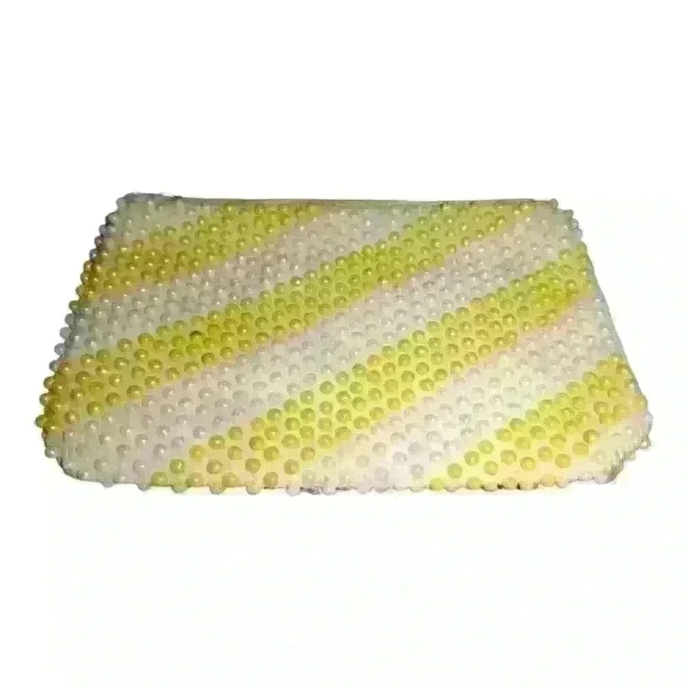 Vintage coin purse yellow and white beaded with the zipper - Picture 9 of 12